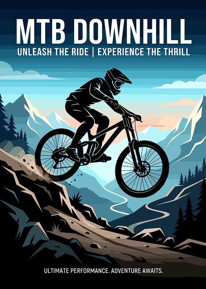 MTB Downhill Mountain Biking Poster