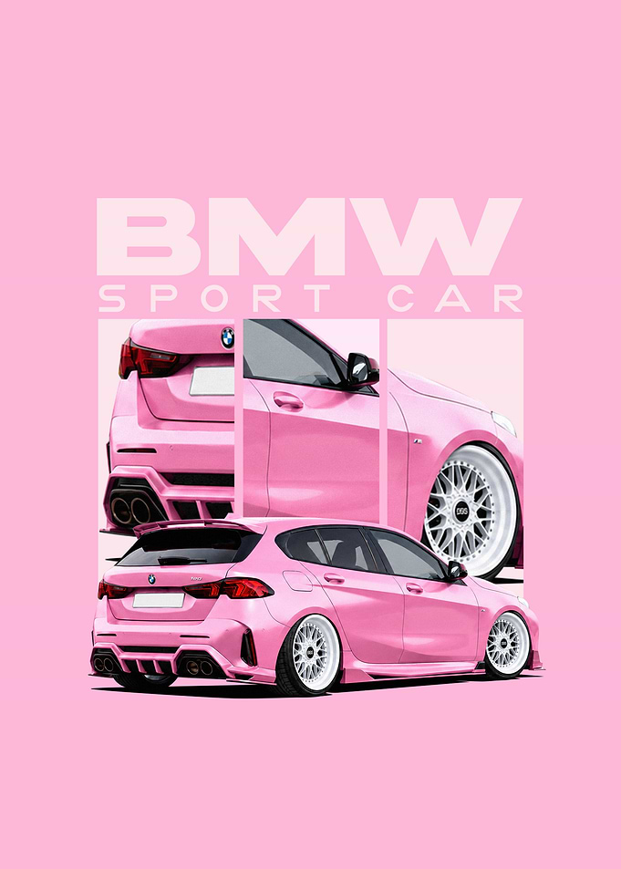 Pink BMW 120 1 Series