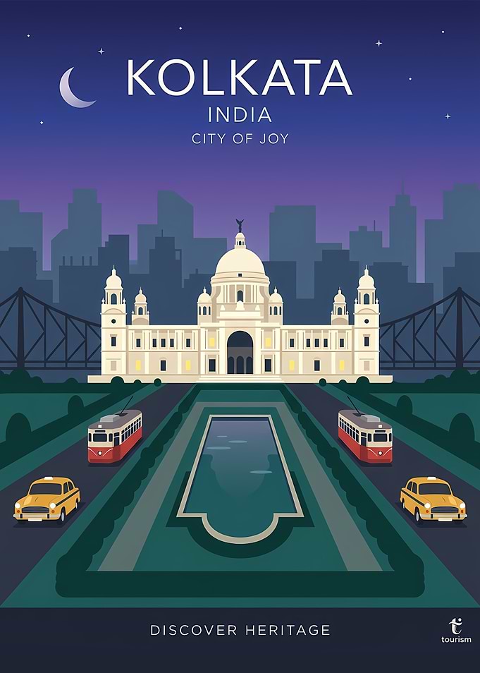 Kolkata Cityscape with Victoria Memorial