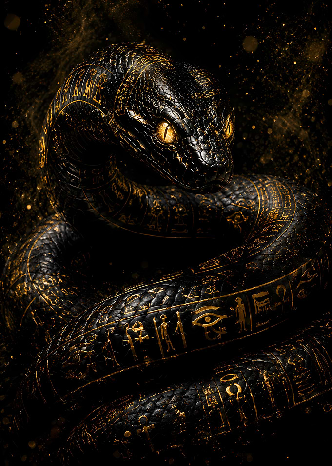 Golden Hieroglyphic Snake