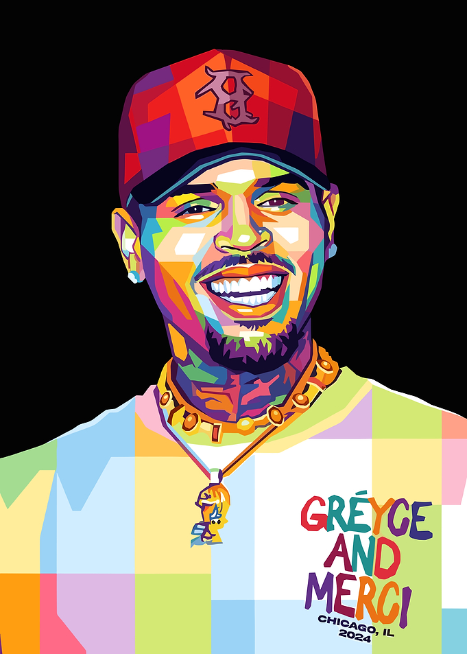 Chris Brown Pop Art Portrait