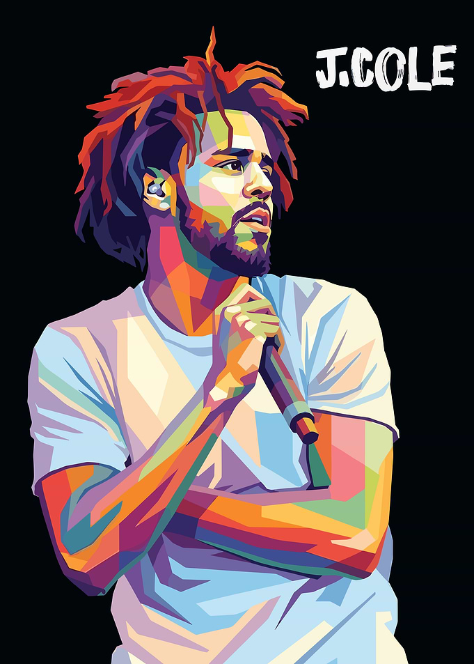 J. Cole Pop Art Portrait
