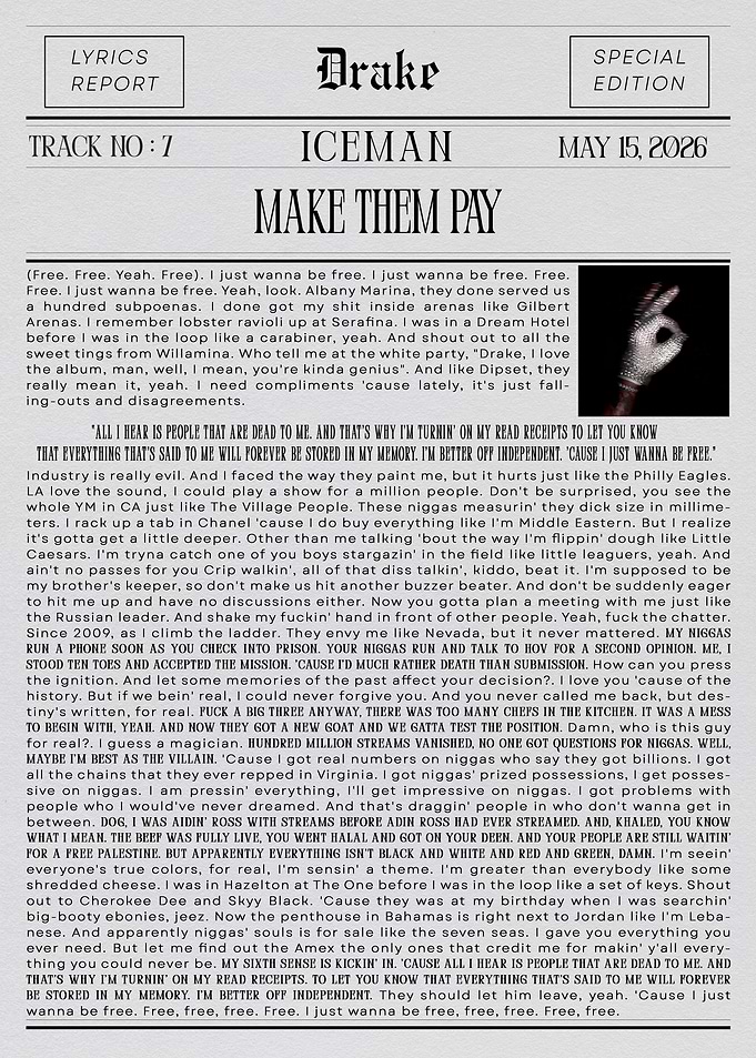Drake 'Make Them Pay'