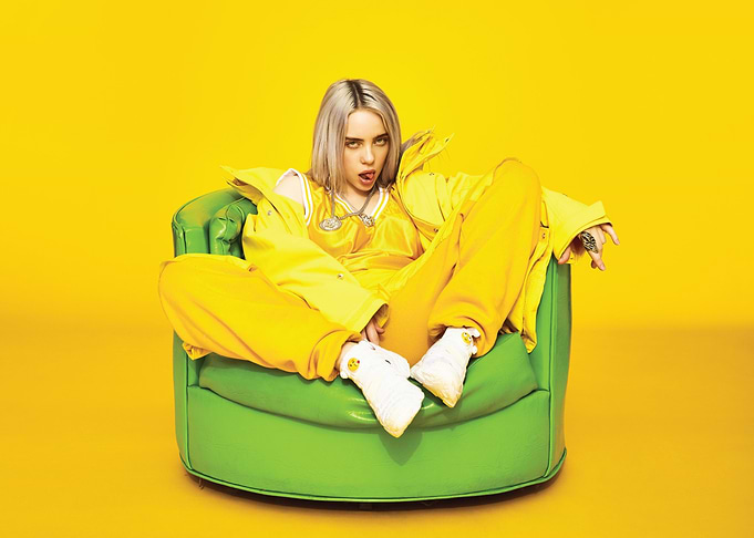 Billie Eilish in Yellow Outfit