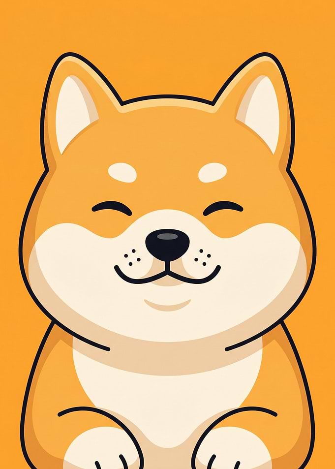 Cute Shiba Inu Dog Illustration
