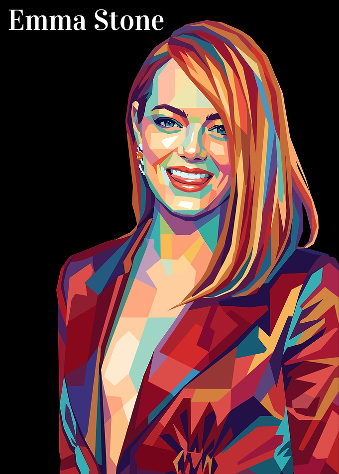 Emma Stone Pop Art Portrait