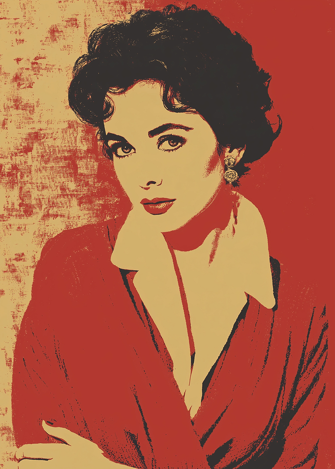 Elizabeth Taylor Pop Art Portrait
