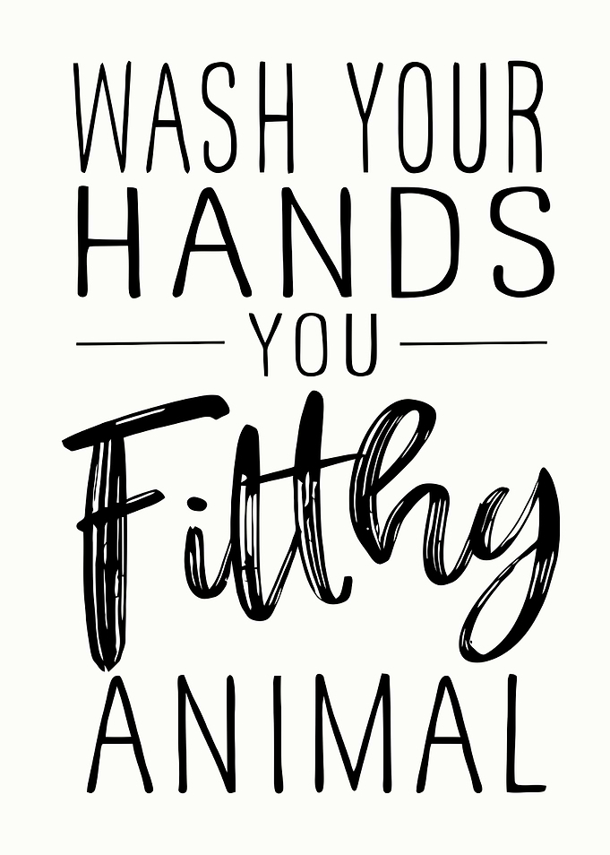 Wash Your Hands You Filthy Animal