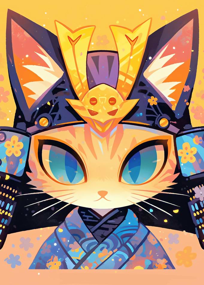 Samurai Cat Warrior