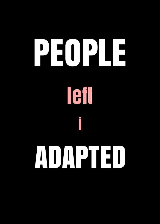People left i adapted text art