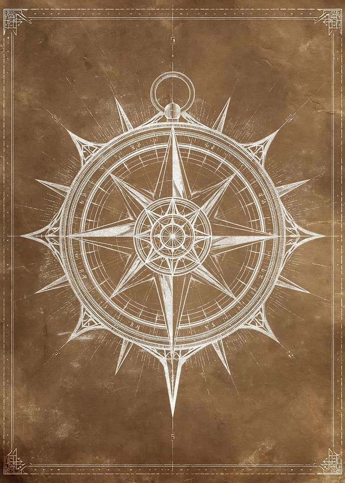 Vintage Compass Rose Illustration