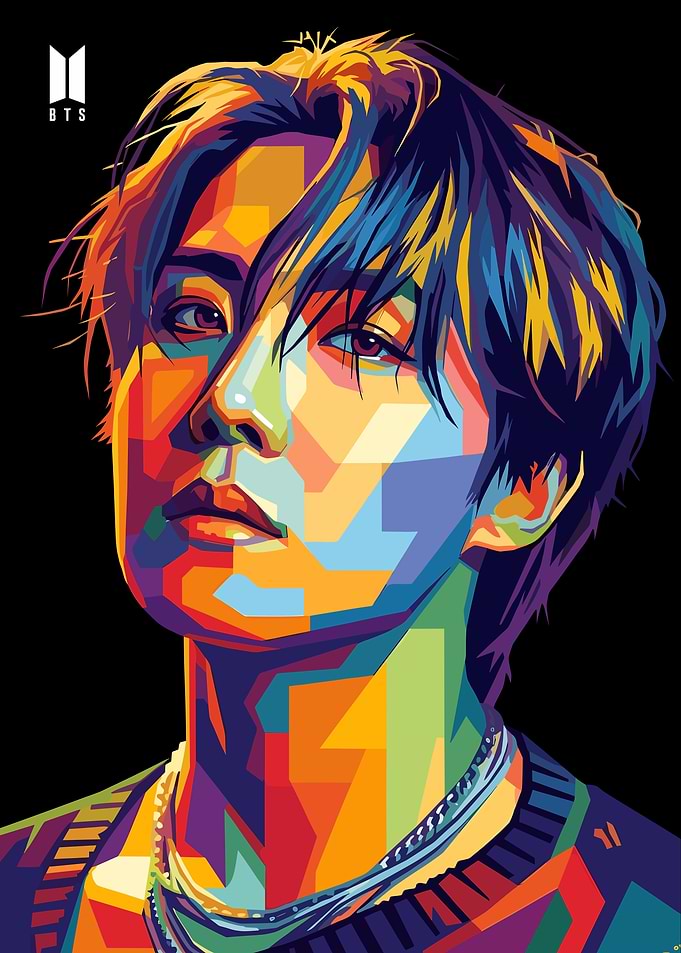 BTS J-Hope Pop Art Portrait