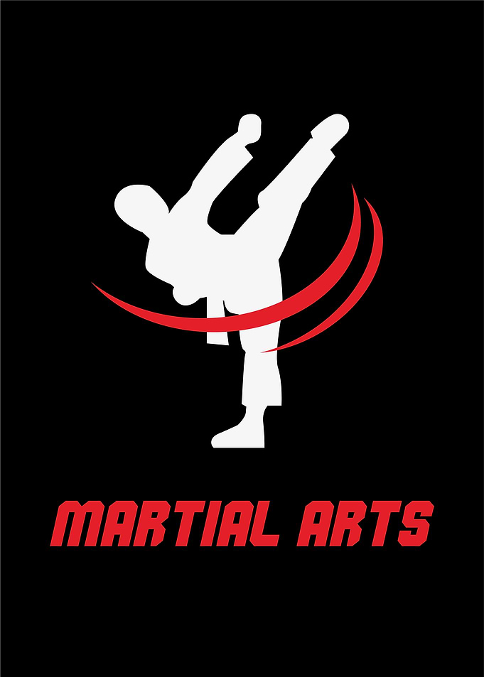 Martial Arts High Kick Emblem
