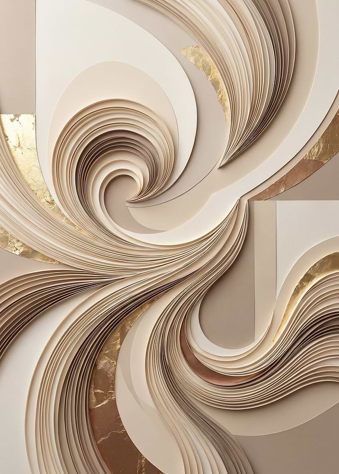 Abstract Swirl Paper Art