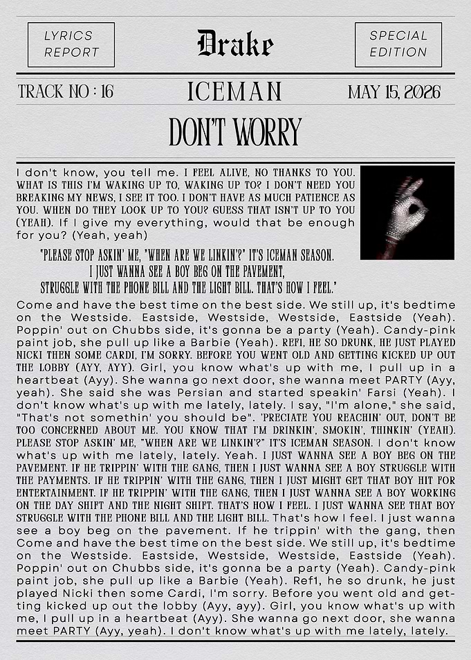 Drake 'Don't Worry'