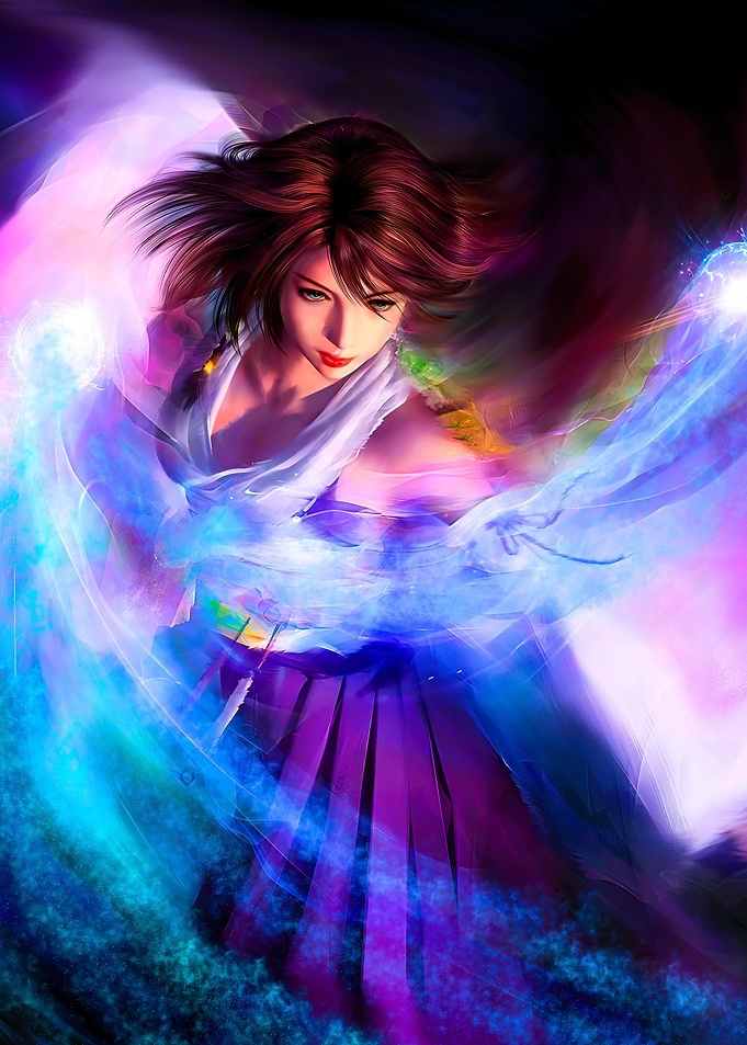 Yuna casting magic
