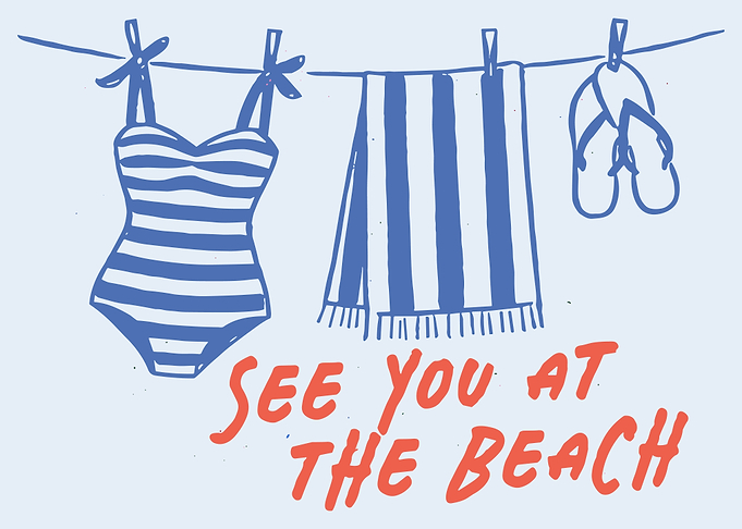 See You At The Beach Poster, Coastal Summer Wall Art, Cute Vacation Decor Print