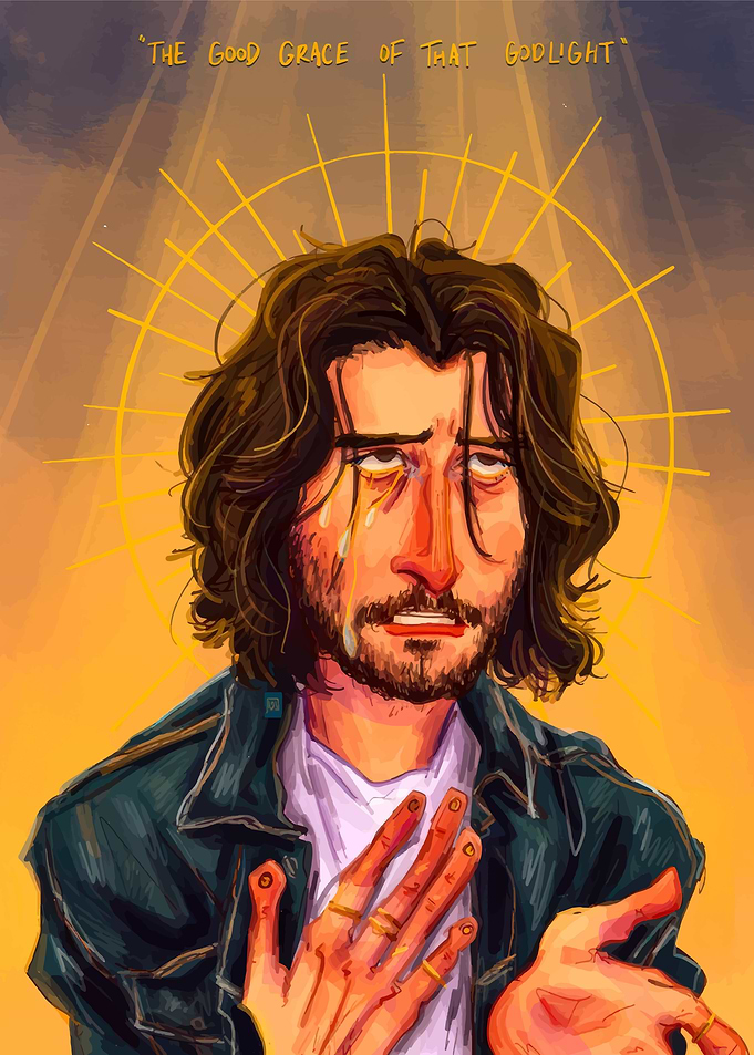 Crying Man with Halo