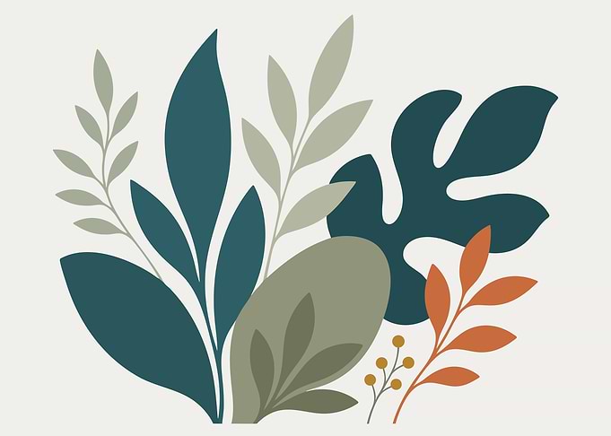 Scandinavian Botanical Wall Art – Minimalist Nordic Leaf Poster