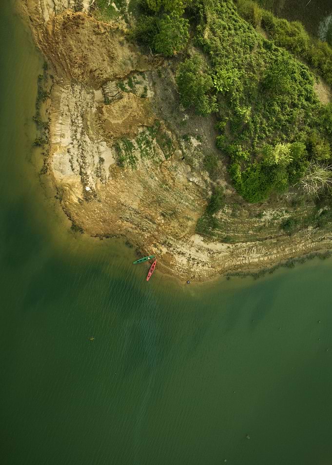 Aerial View of Kaptai Lake in Bangladesh