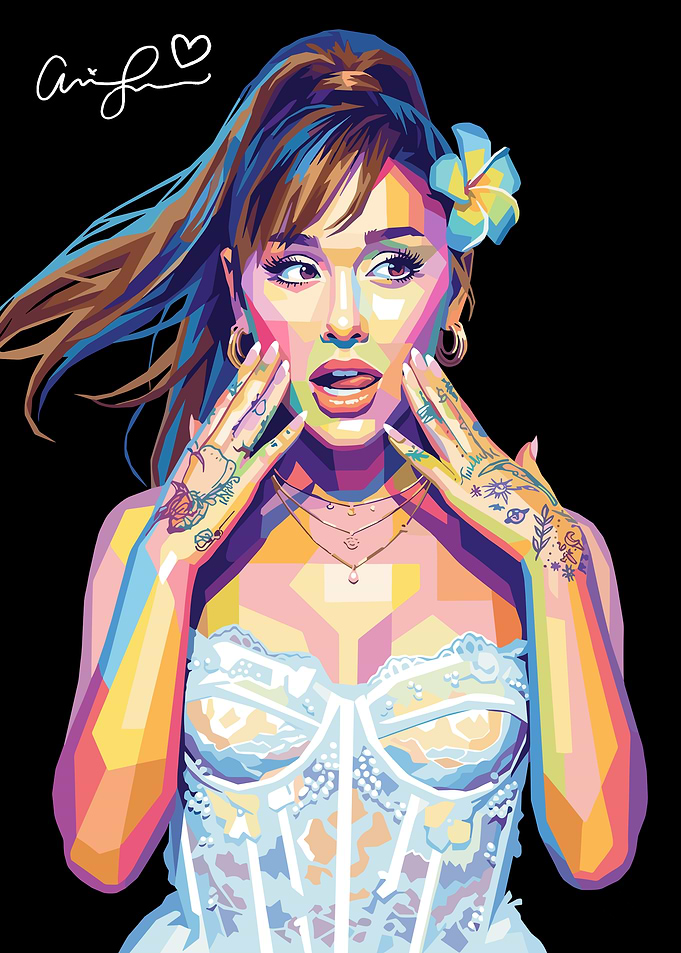 Ariana Grande Pop Art Portrait