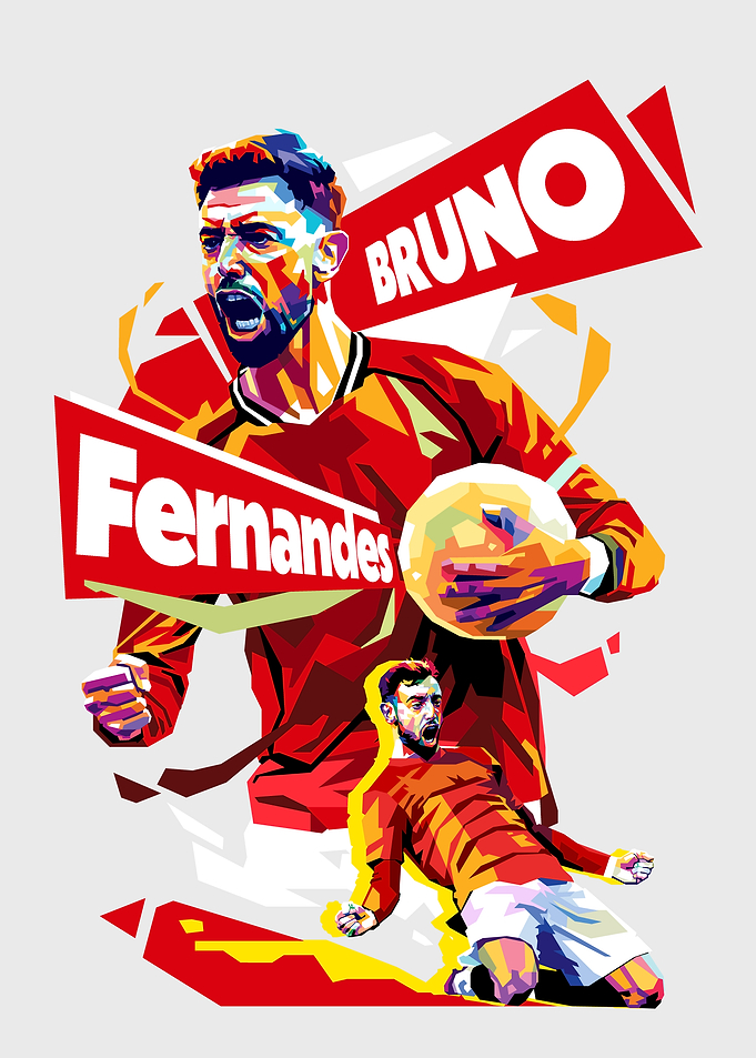 Bruno Fernandes Football Art