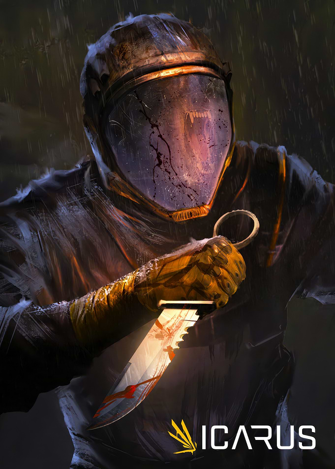 Icarus Game Character with Bloody Knife