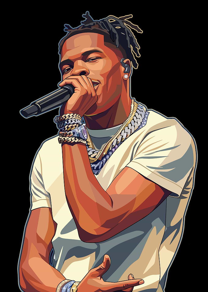 Lil Baby Performing with Microphone