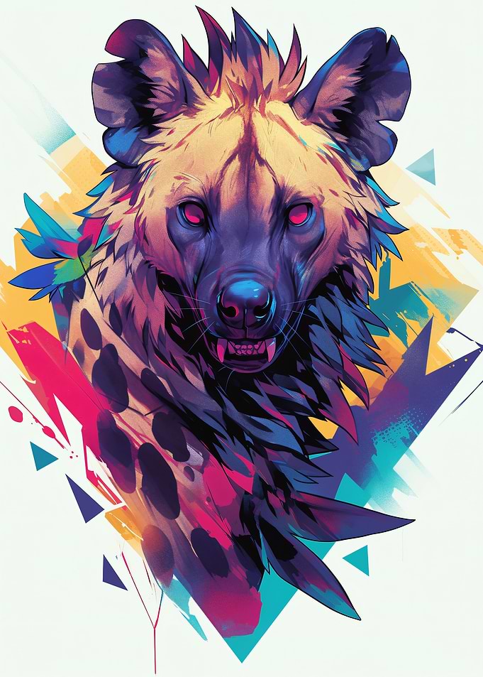 Stylized Hyena Portrait