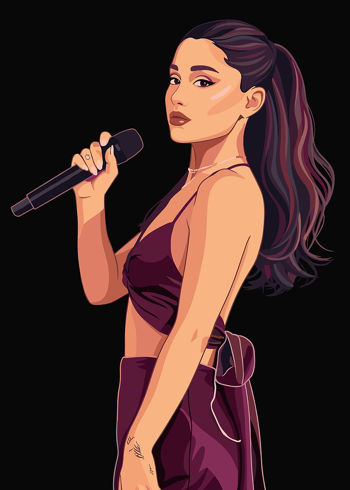 Ariana Grande Singing with Microphone