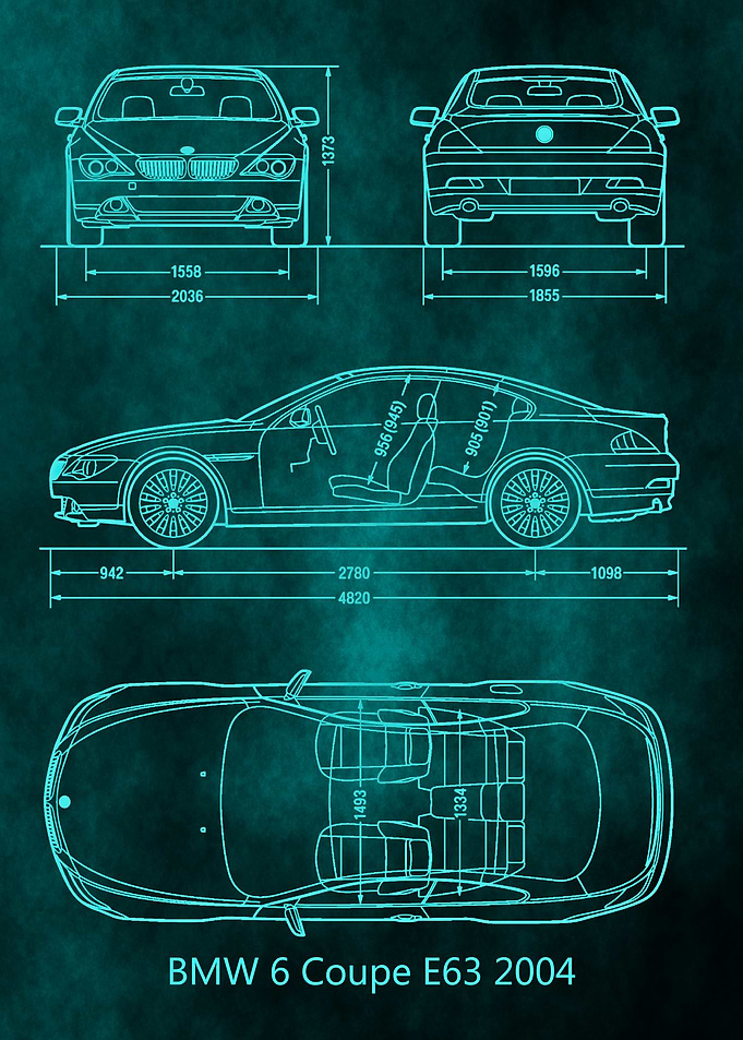 BMW 6 Coupe E63 Blueprint