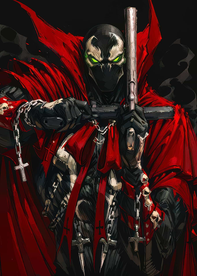 Spawn holding a gun