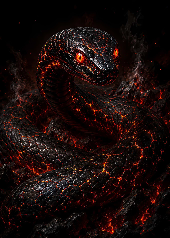 Fiery Lava Snake