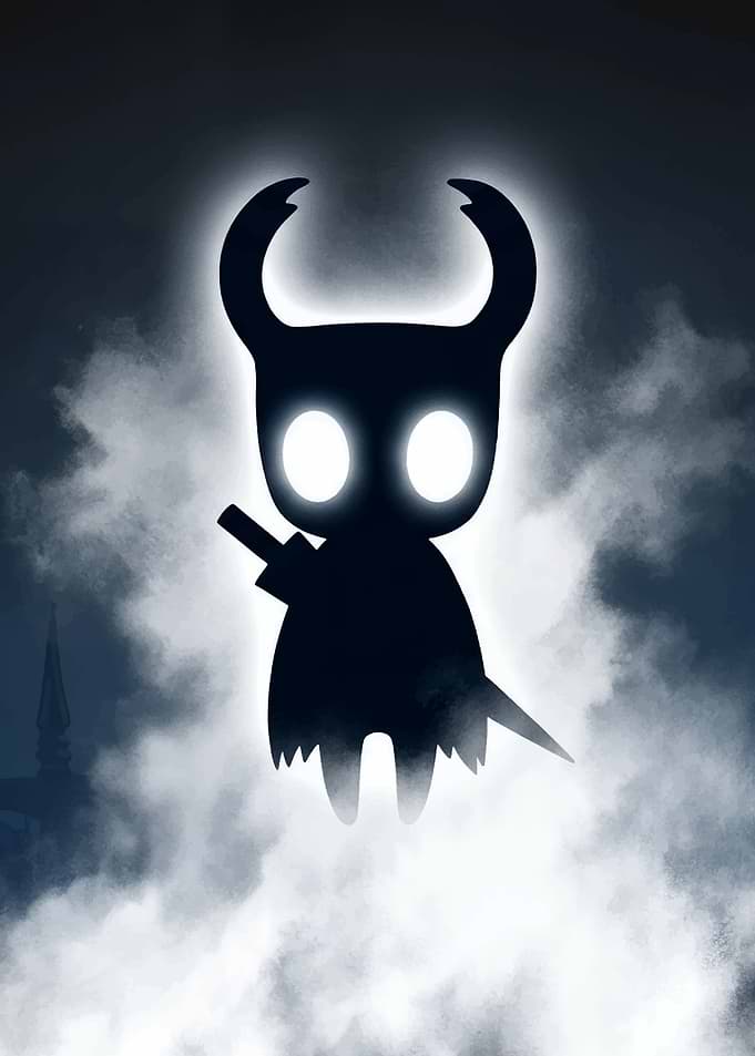 Hollow Knight Minimalist Silhouette Art