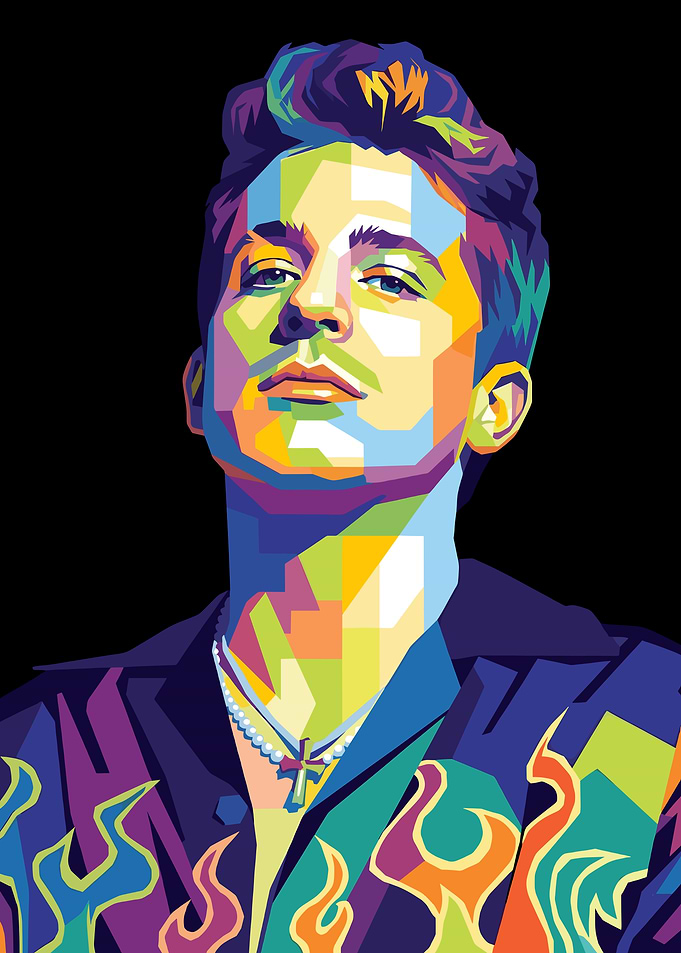 Pop Art Portrait of Charlie Puth