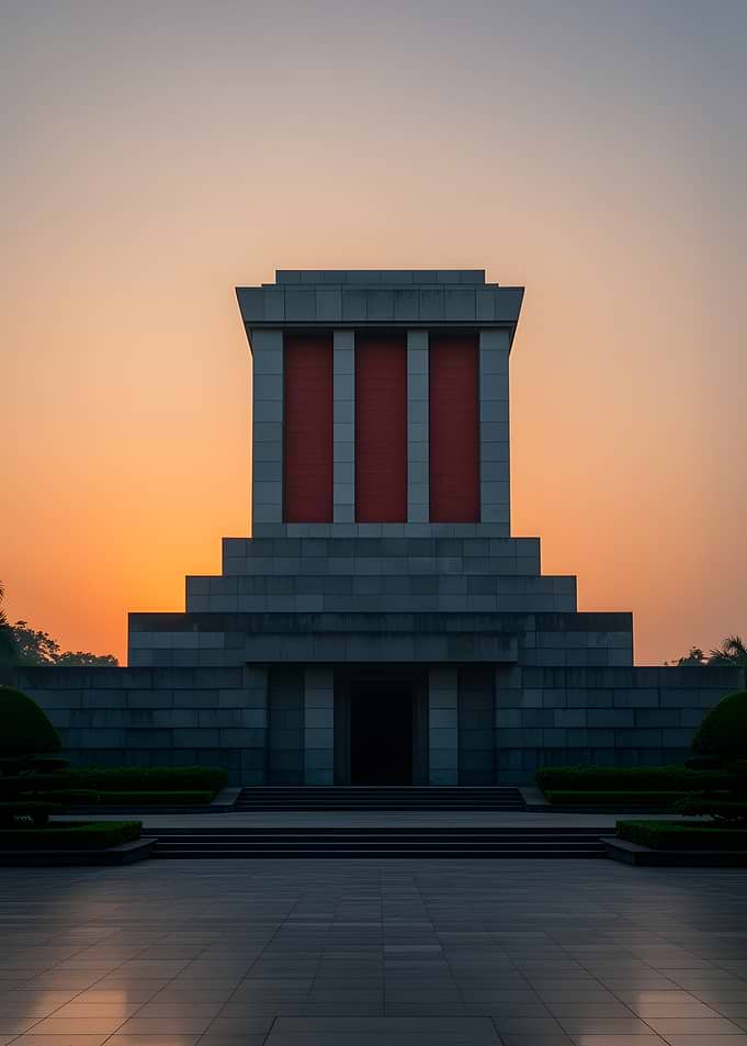 Ho Chi Minh Mausoleum at Sunrise