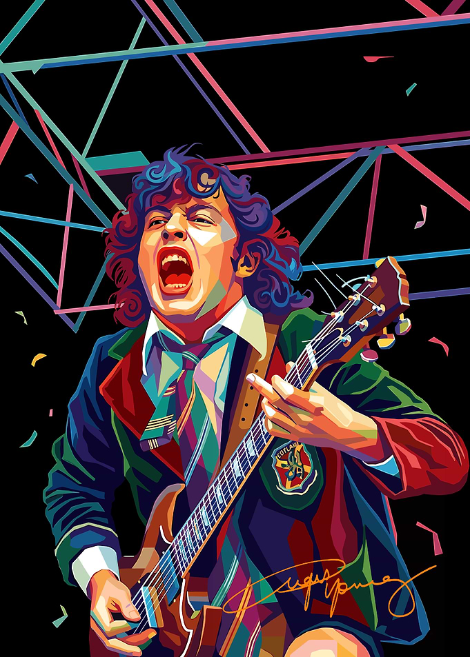 Angus Young Rocking Out