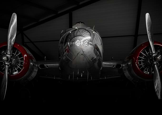 Vintage Airplane Front View