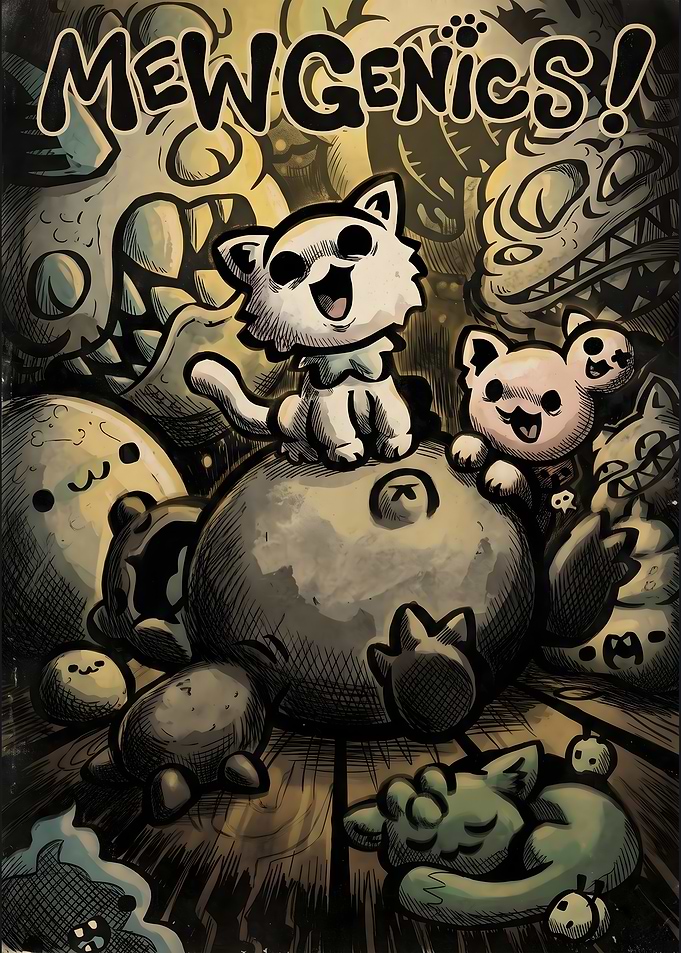 Mewgenics! Cute Cat Characters Poster