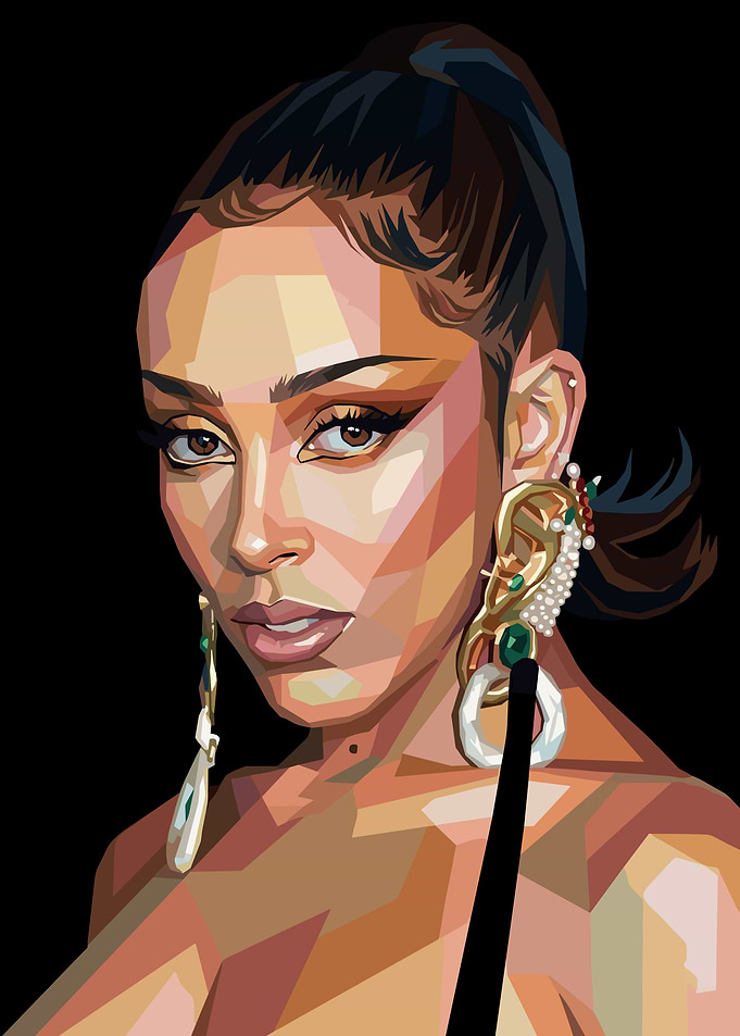 Pop Art Portrait of Doja Cat