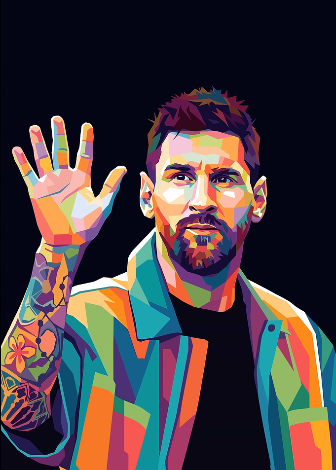 Lionel Messi Pop Art Portrait