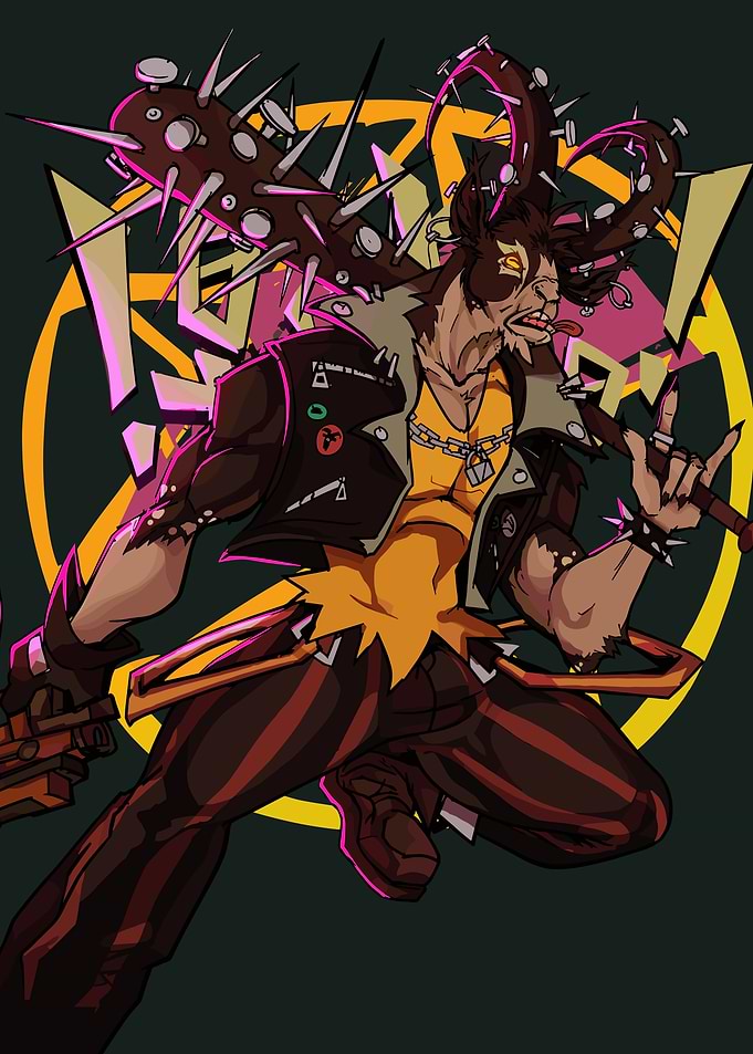 Deadlock Punk character with spiked weapon