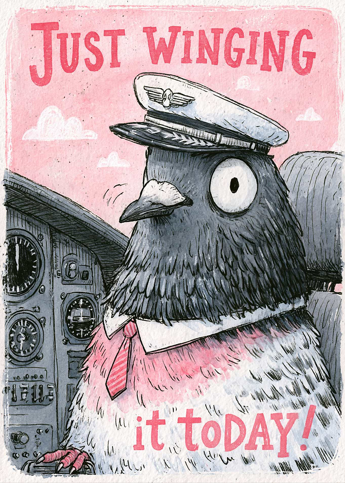 Pigeon Pilot Just Winging It