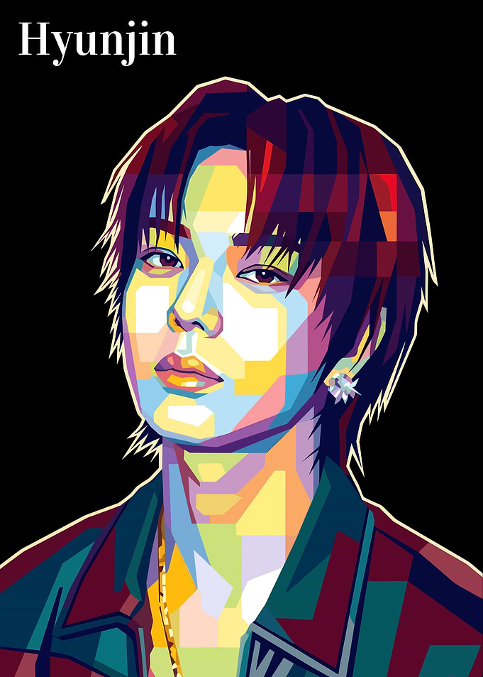 Hyunjin Pop Art Portrait