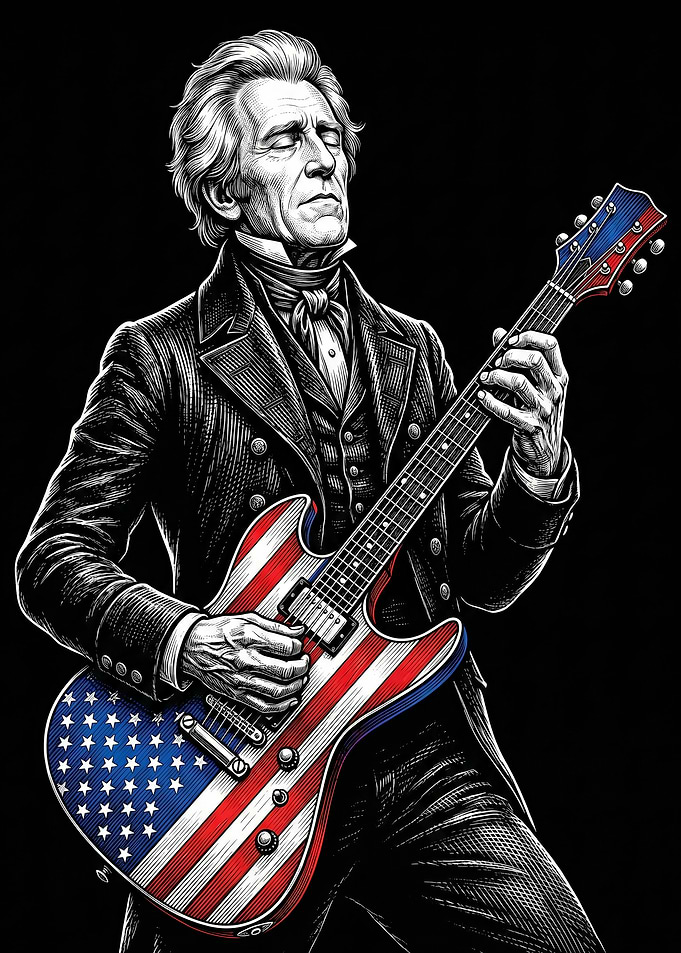 Andrew Jackson Playing Guitar