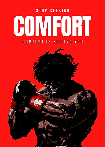 Boxer with Comfort Motivational Text
