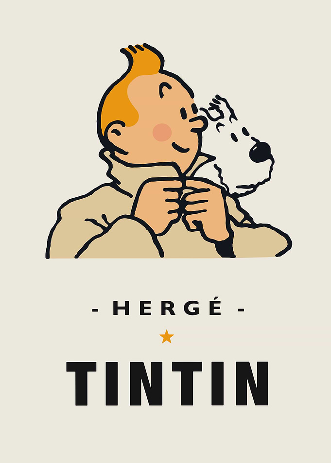 Tintin and Snowy Poster