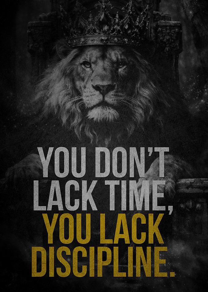 Lion King with Motivational Quote