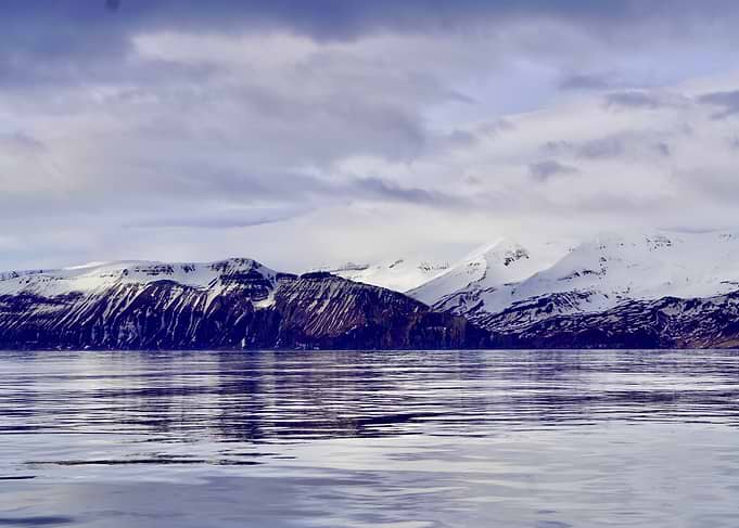 Iceland snow-capped mountains