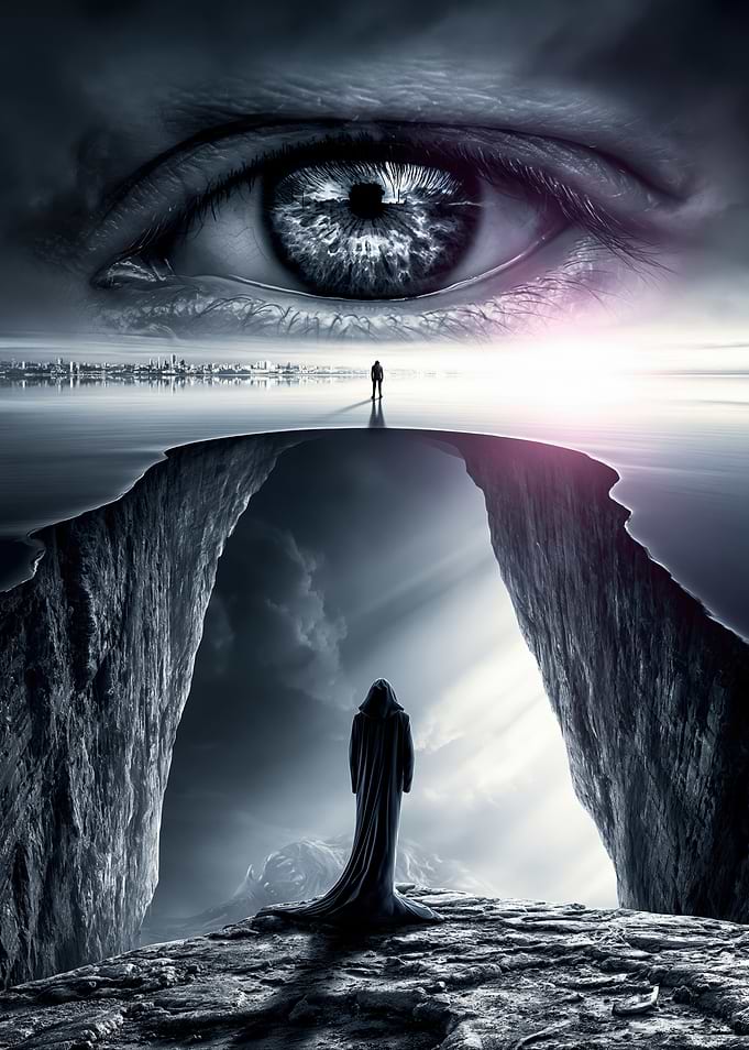 Mysterious Figures at the Edge of the World